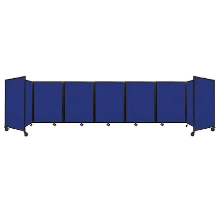 Versare Room Divider 360 Folding Portable Partition 19'6" x 4' Royal Blue Fabric 1148705